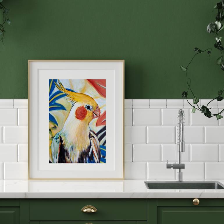 Original Expressionism Animal Painting by Maria Titan