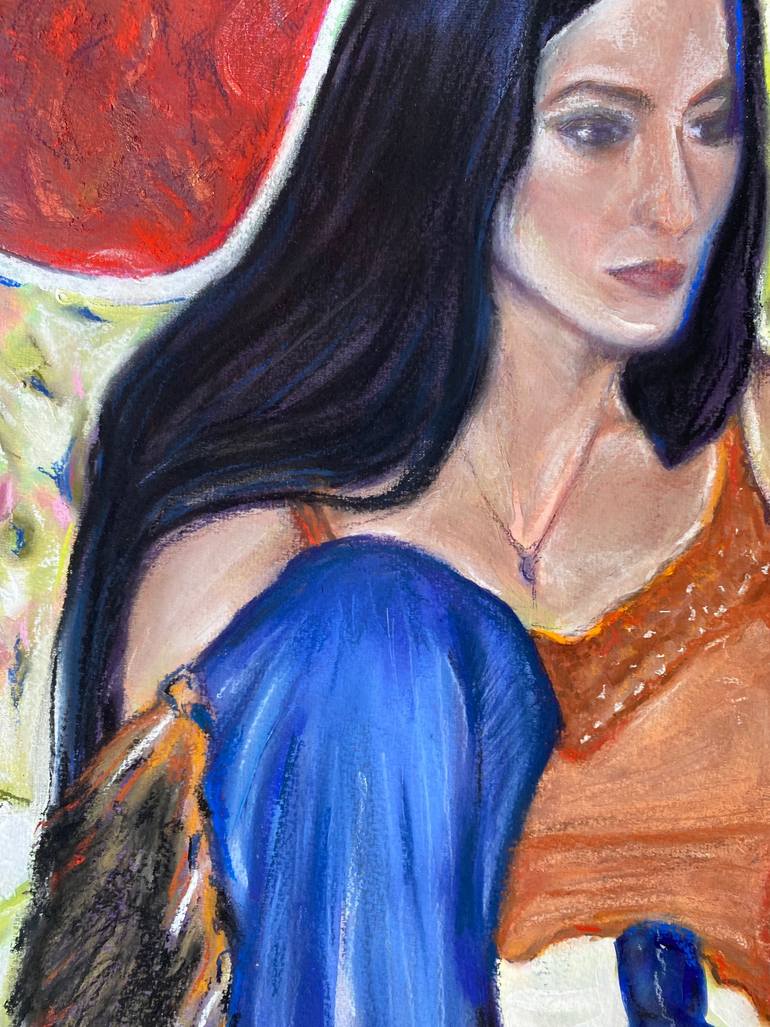 Original Expressionism Women Painting by Maria Titan