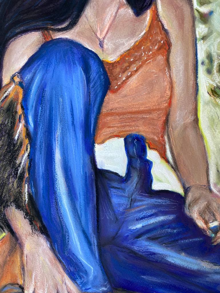 Original Expressionism Women Painting by Maria Titan