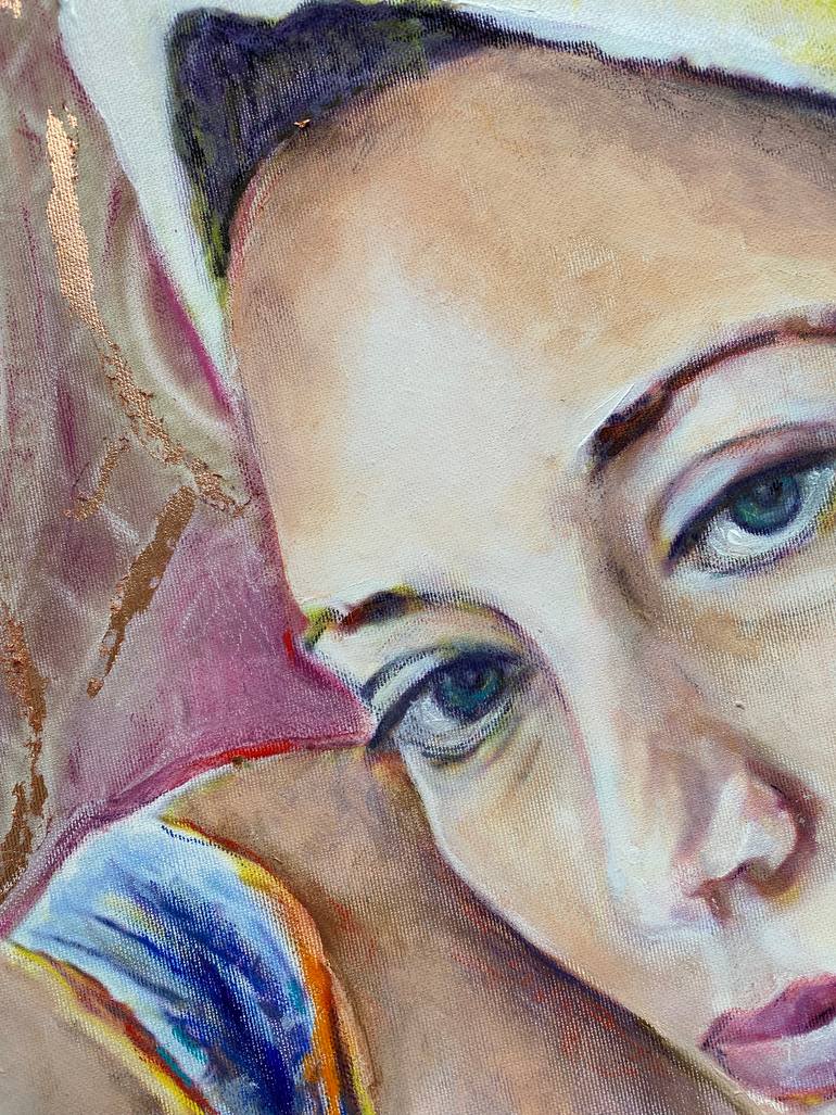 Original Expressionism Women Painting by Maria Titan