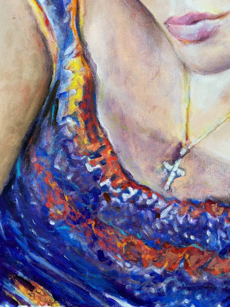 Original Expressionism Women Painting by Maria Titan