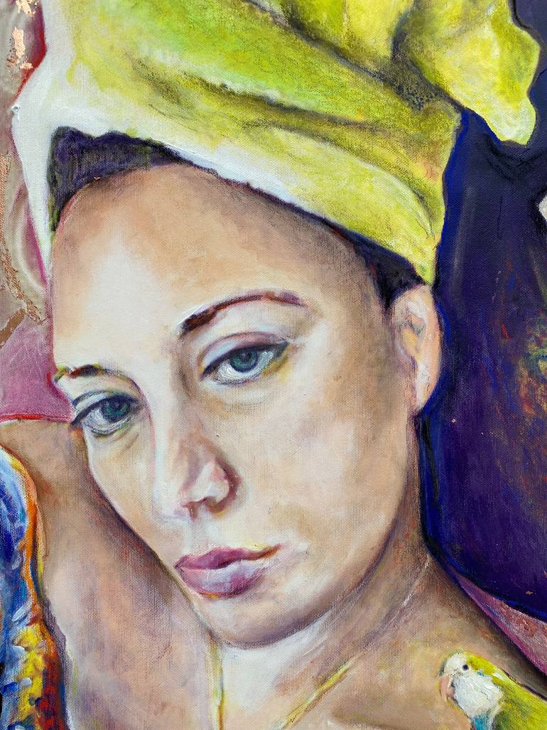 Original Expressionism Women Painting by Maria Titan