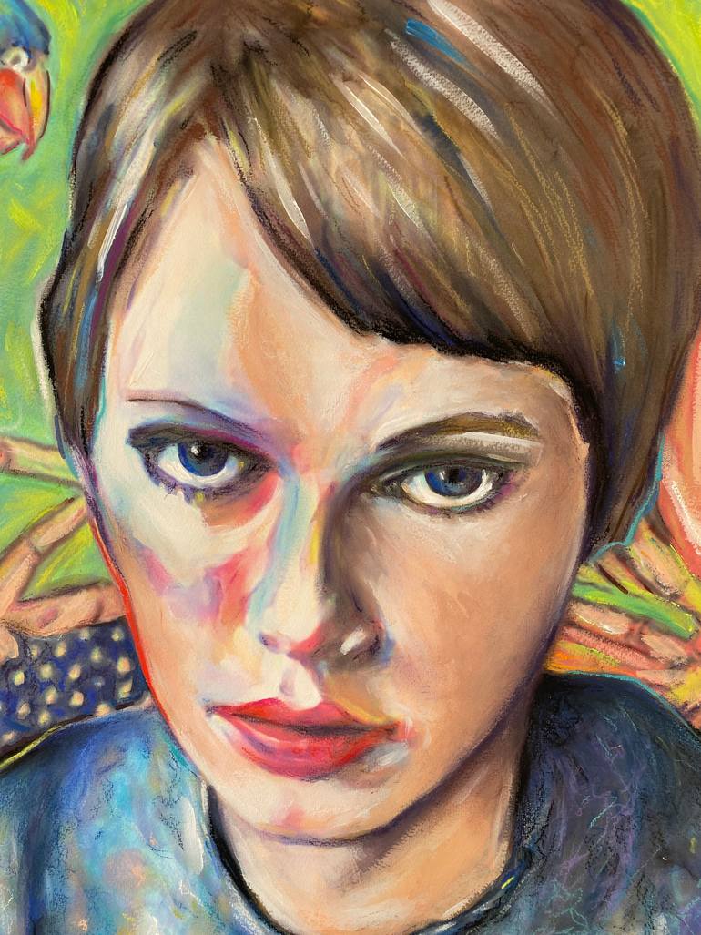 Original Expressionism Women Painting by Maria Titan