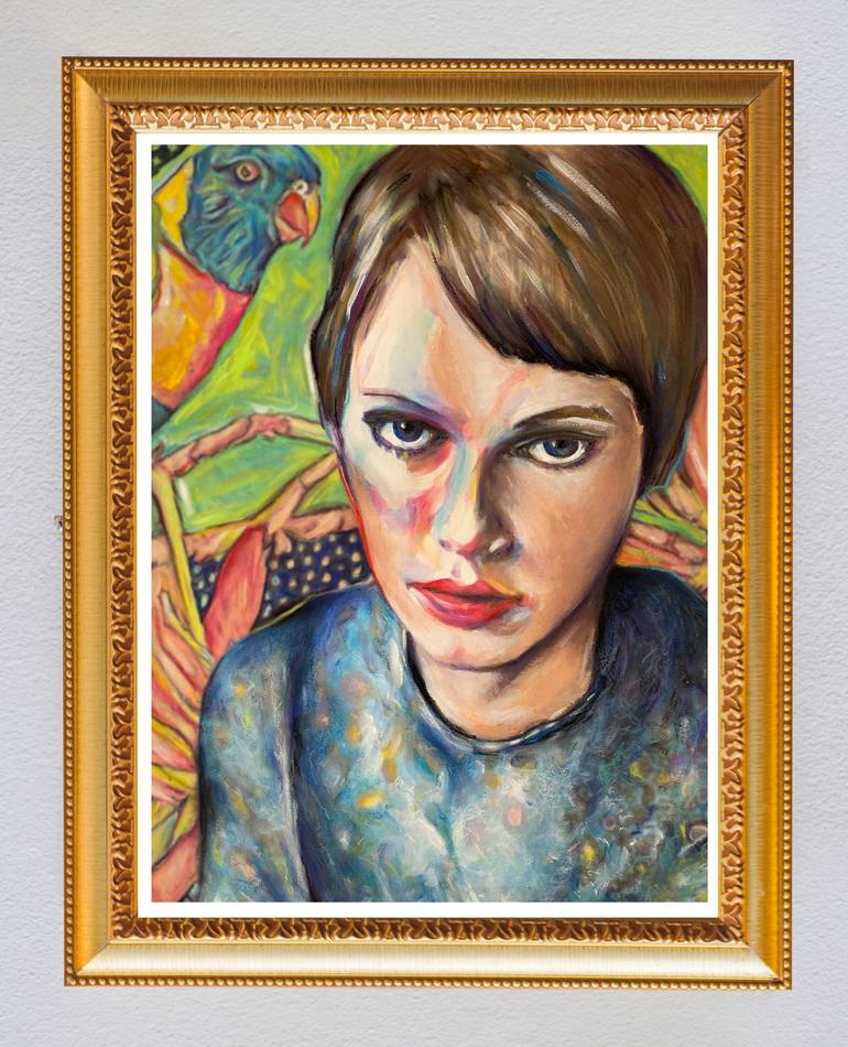 Original Expressionism Women Painting by Maria Titan