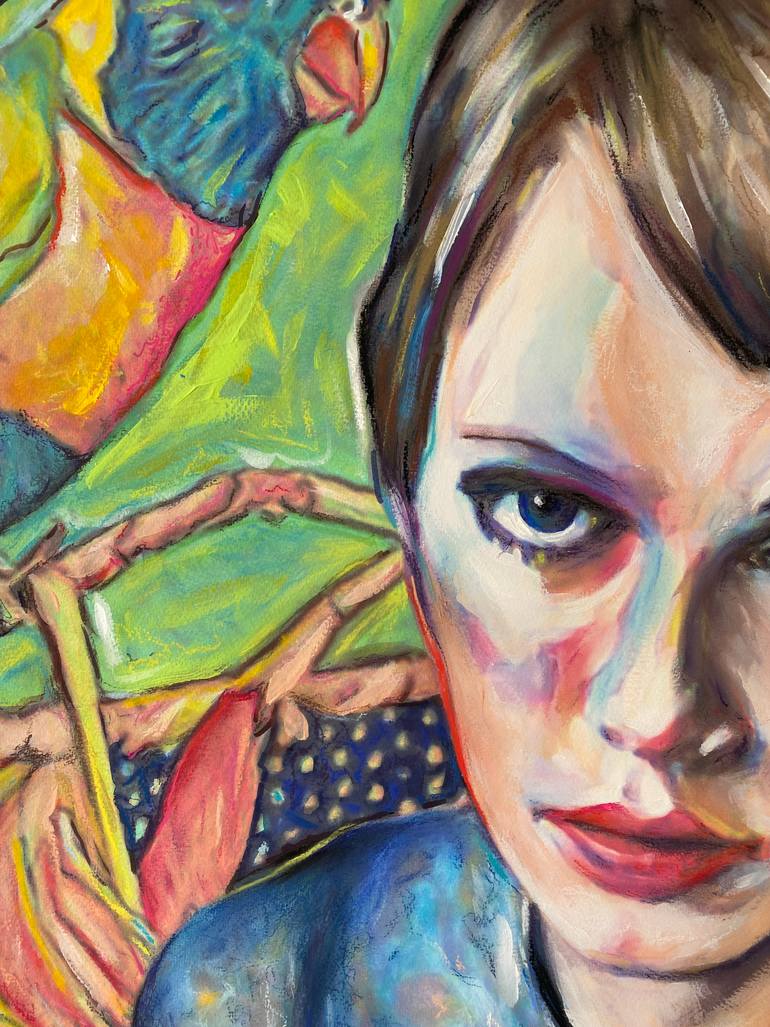Original Expressionism Women Painting by Maria Titan