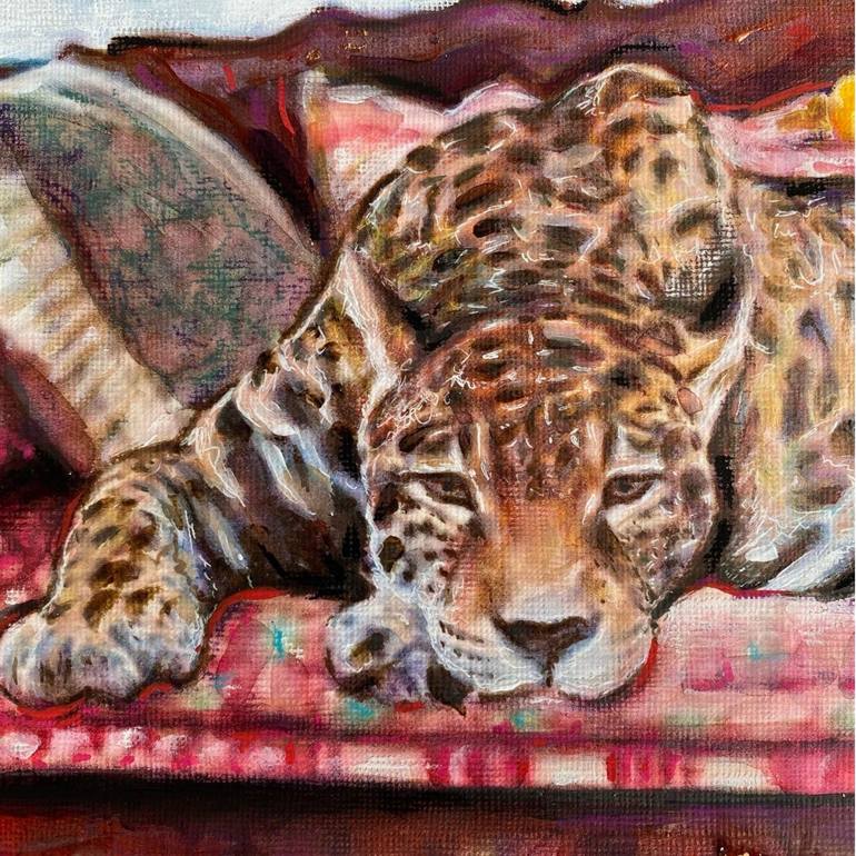 Original Expressionism Animal Painting by Maria Titan