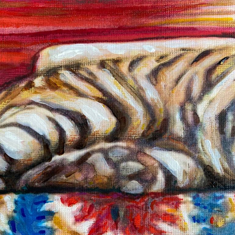 Original Expressionism Animal Painting by Maria Titan