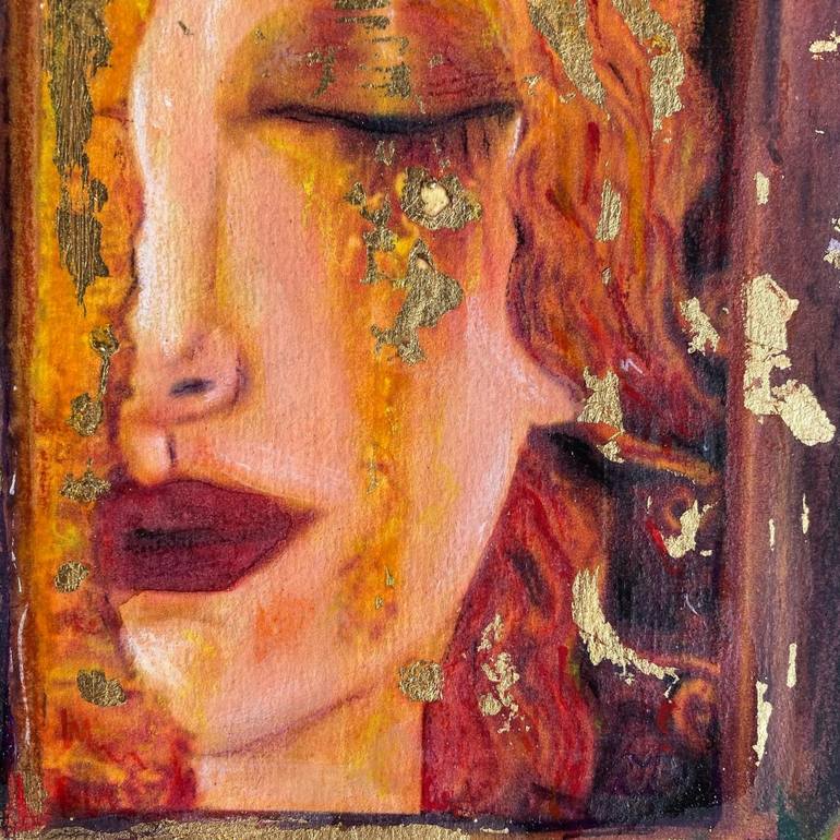 Original Expressionism Women Painting by Maria Titan