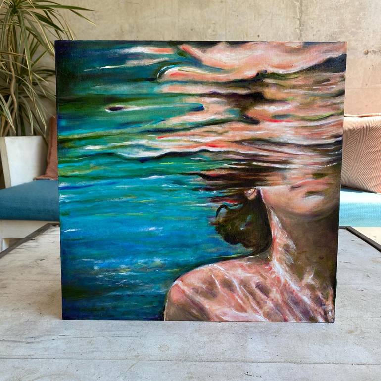 Original Expressionism Water Painting by Maria Titan
