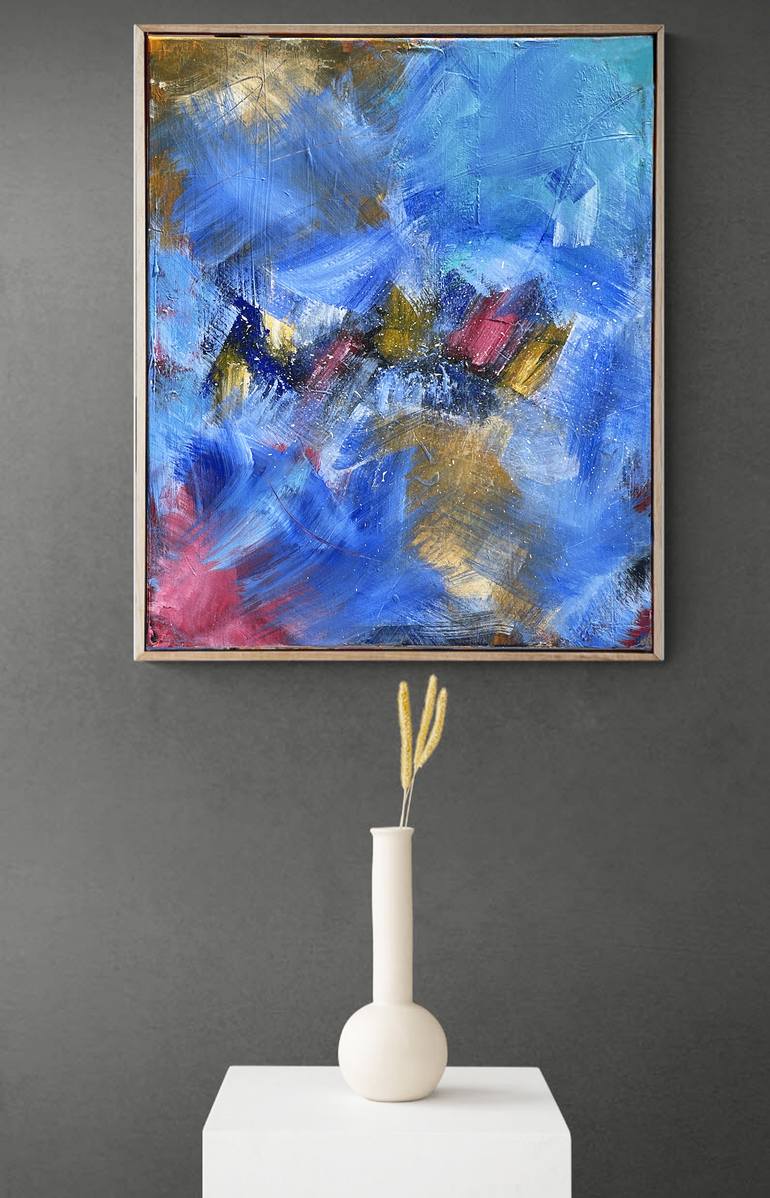 Original Impressionism Abstract Painting by Stephen Silcock