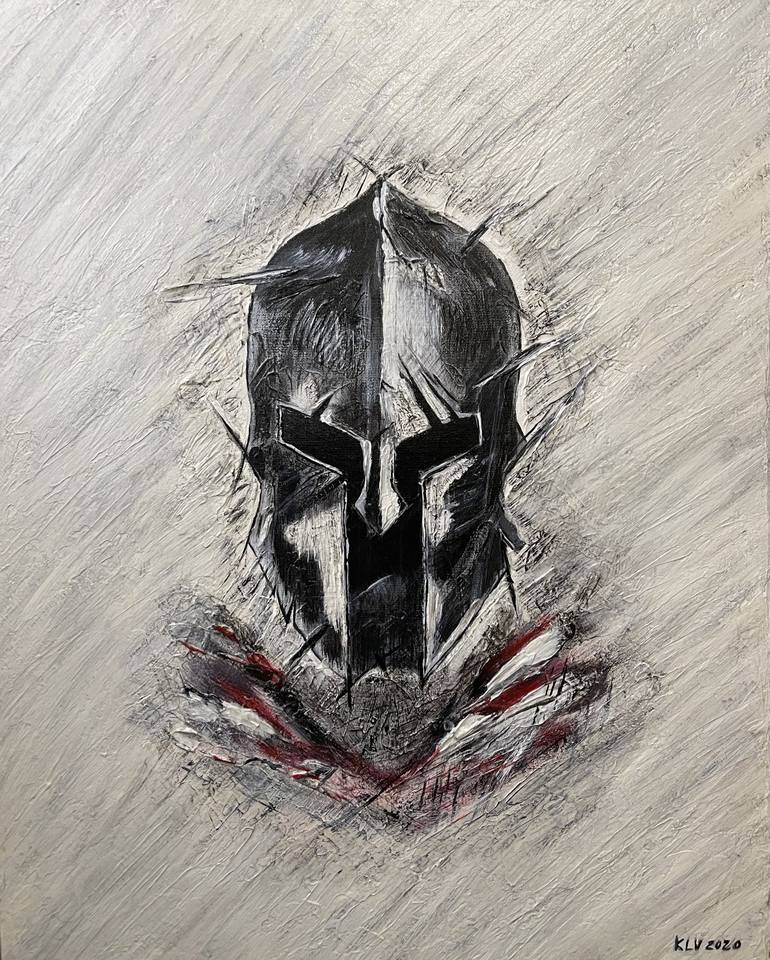 Realistic 300 Spartan Tattoo Black and Grey 