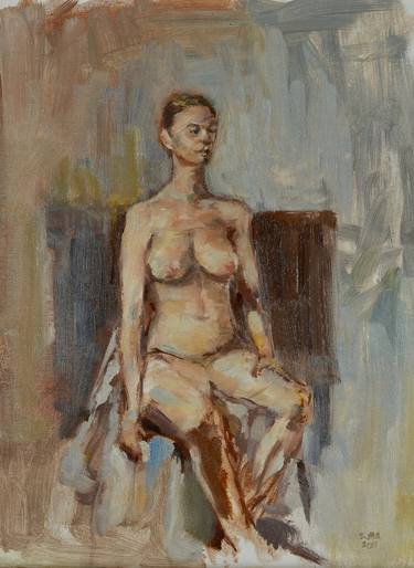 Original Figurative Nude Paintings by Salman Alameer