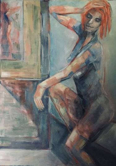 Original Figurative Women Painting by Miguel Lucas