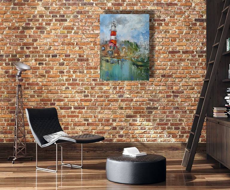 Original Abstract Architecture Painting by Kateryna Ivanova