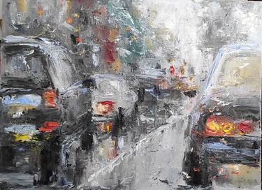 Original Abstract Expressionism Automobile Paintings by Kateryna Ivanova