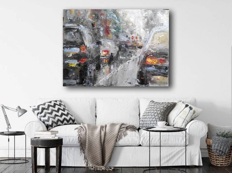 Original Abstract Expressionism Automobile Painting by Kateryna Ivanova