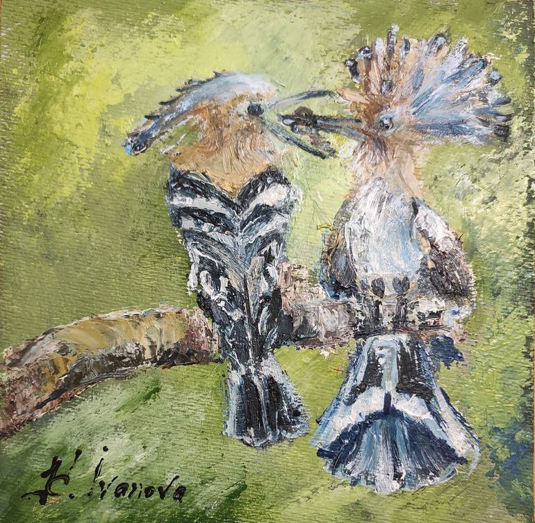 Original Impressionism Animal Painting by Kateryna Ivanova