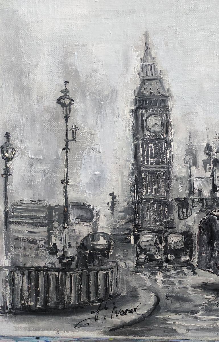 Original Impressionism Cities Painting by Kateryna Ivanova