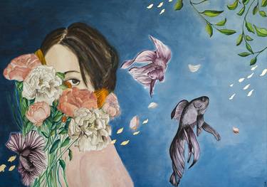 Original Fine Art Fantasy Painting by Claire Clocharde