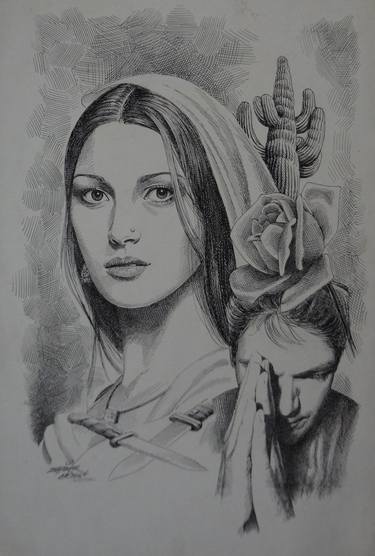 Original Portraiture Portrait Drawings by Zulfikar Aazeen