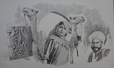 Original Fine Art People Drawings by Zulfikar Aazeen