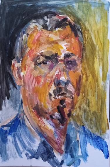 Original Expressionism Portrait Paintings by Clayton Lovell