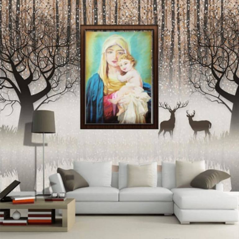 Original Realism Religion Painting by Javed Hafeez