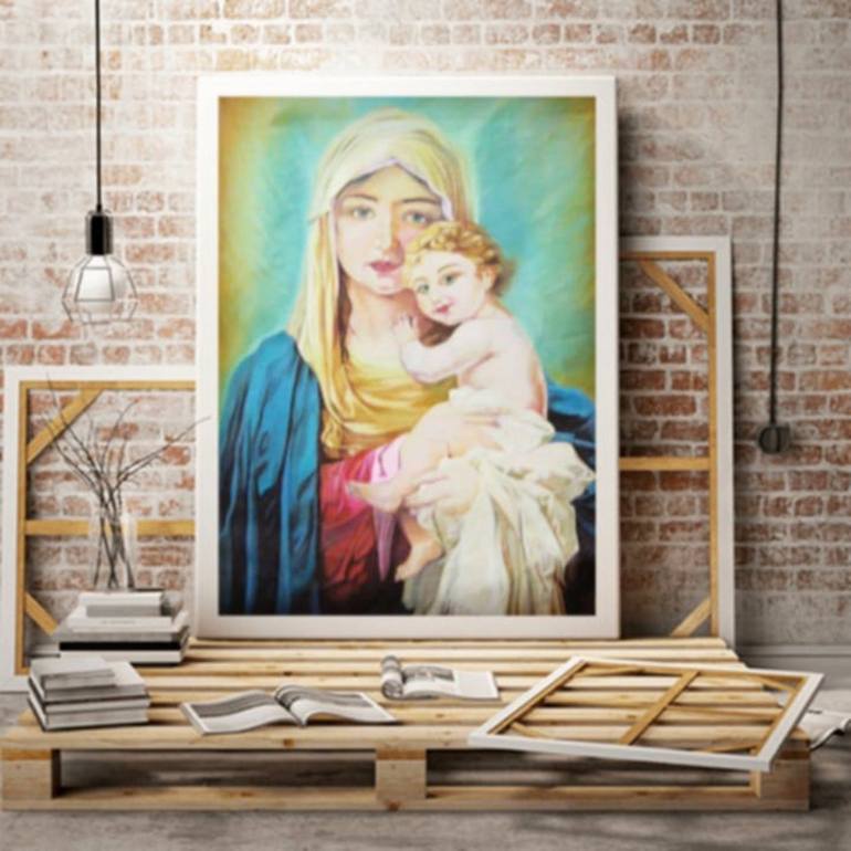 Original Realism Religion Painting by Javed Hafeez