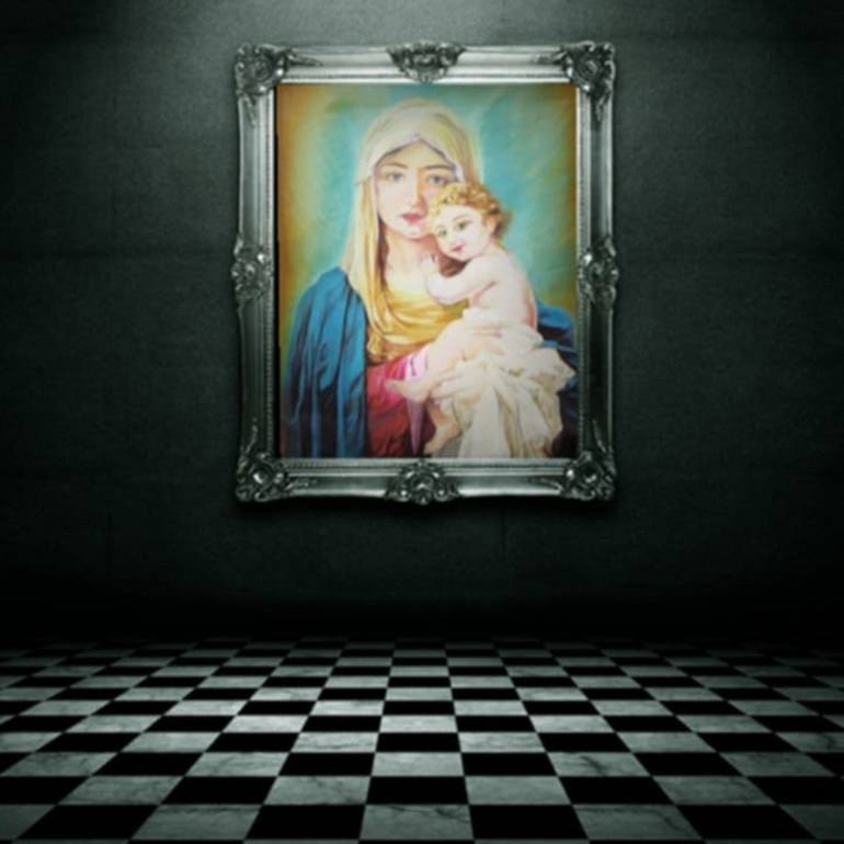 Original Realism Religion Painting by Javed Hafeez