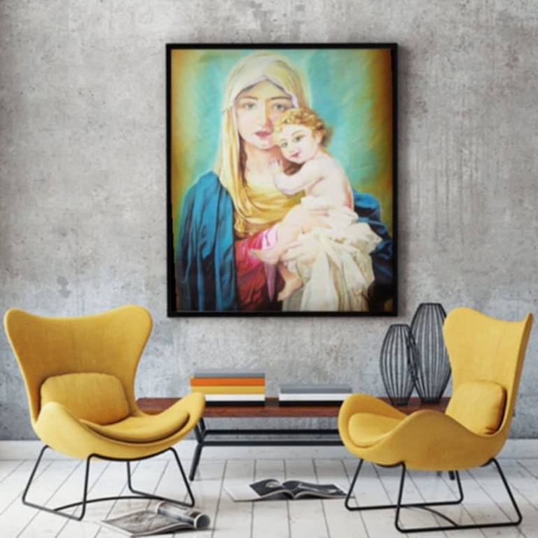 Original Realism Religion Painting by Javed Hafeez