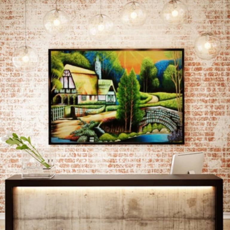 Original Realism Landscape Painting by Javed Hafeez