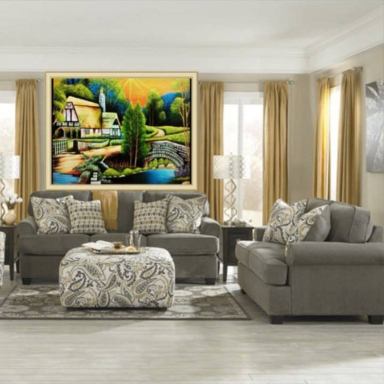 Original Realism Landscape Painting by Javed Hafeez