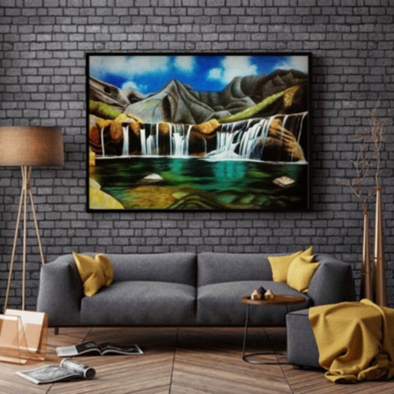 Original Realism Landscape Painting by Javed Hafeez