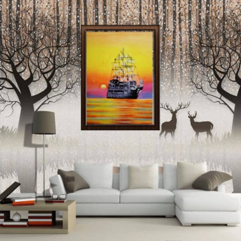 Original Realism Landscape Painting by Javed Hafeez