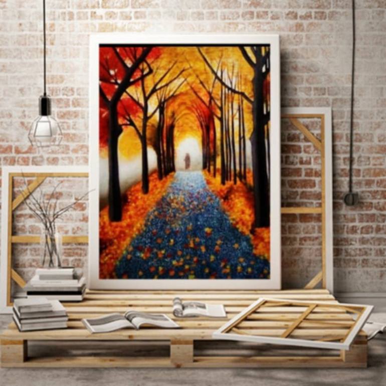 Original Realism Landscape Painting by Javed Hafeez