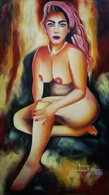 Original Realism Nude Paintings by JAVED HAFEEZ