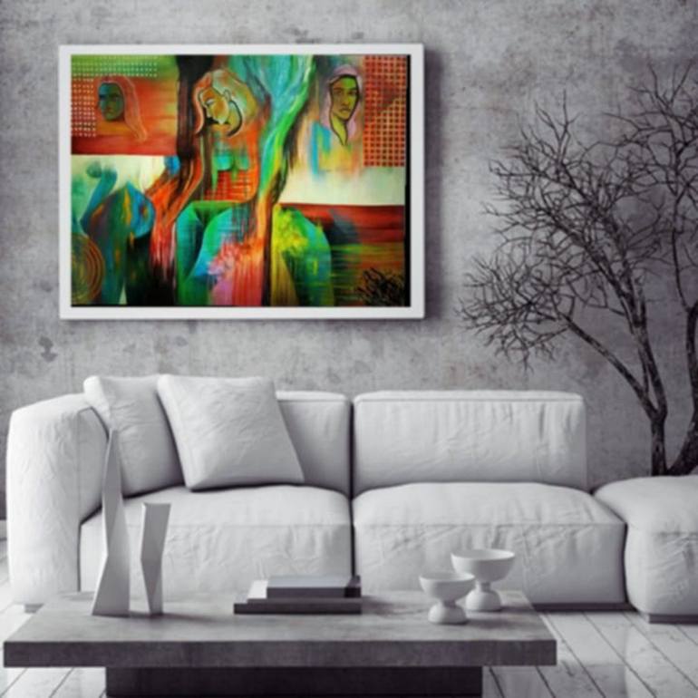 Original Abstract Painting by Javed Hafeez