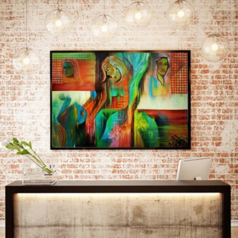 Original Abstract Painting by Javed Hafeez