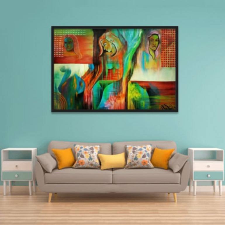 Original Abstract Painting by Javed Hafeez