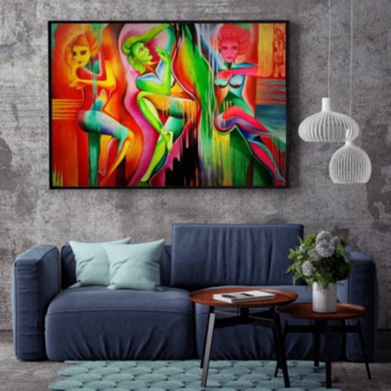 Original Abstract Painting by Javed Hafeez