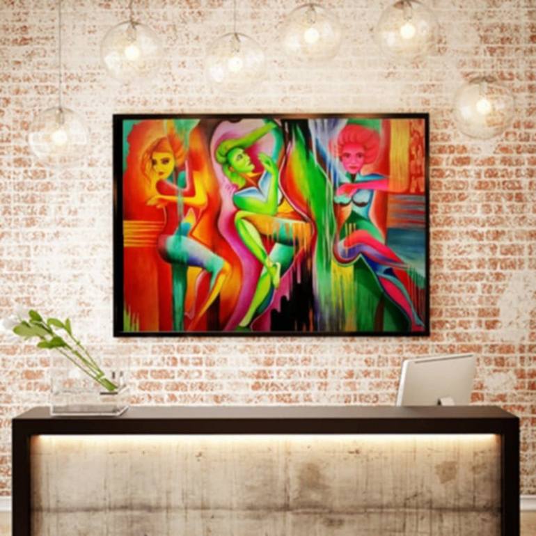 Original Abstract Painting by Javed Hafeez