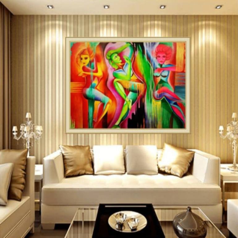 Original Abstract Painting by Javed Hafeez