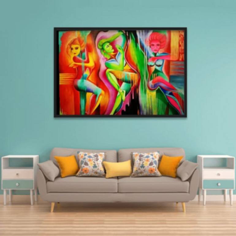 Original Abstract Painting by Javed Hafeez
