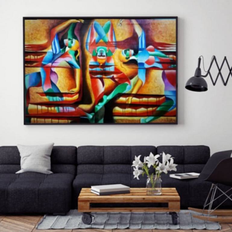 Original Abstract Painting by Javed Hafeez
