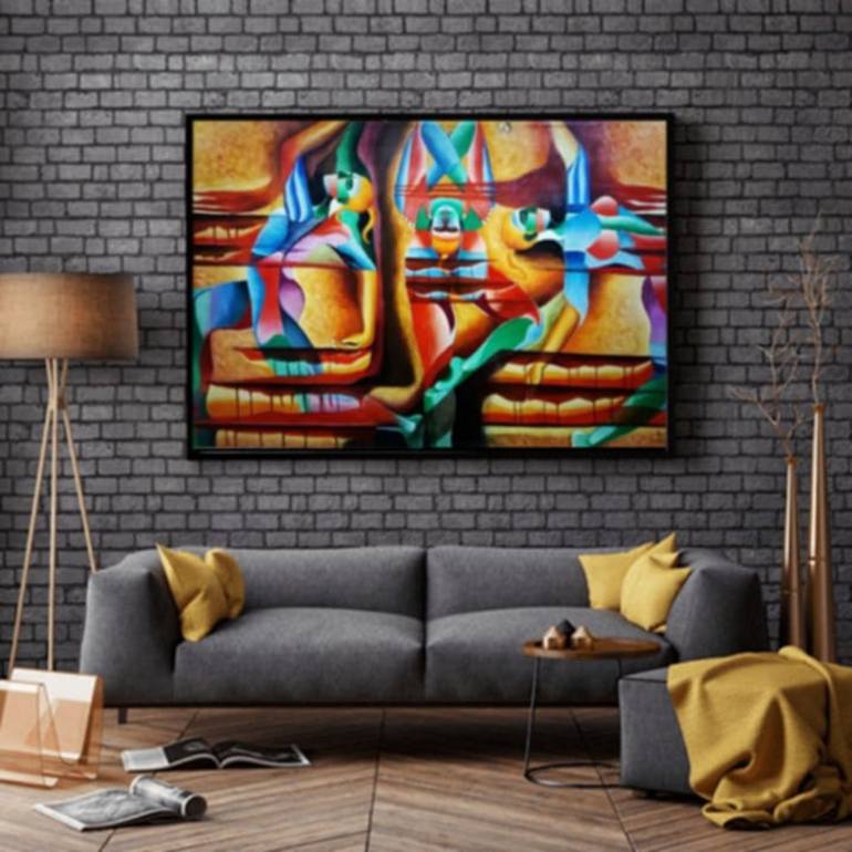 Original Abstract Painting by Javed Hafeez