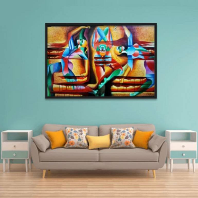 Original Abstract Painting by Javed Hafeez