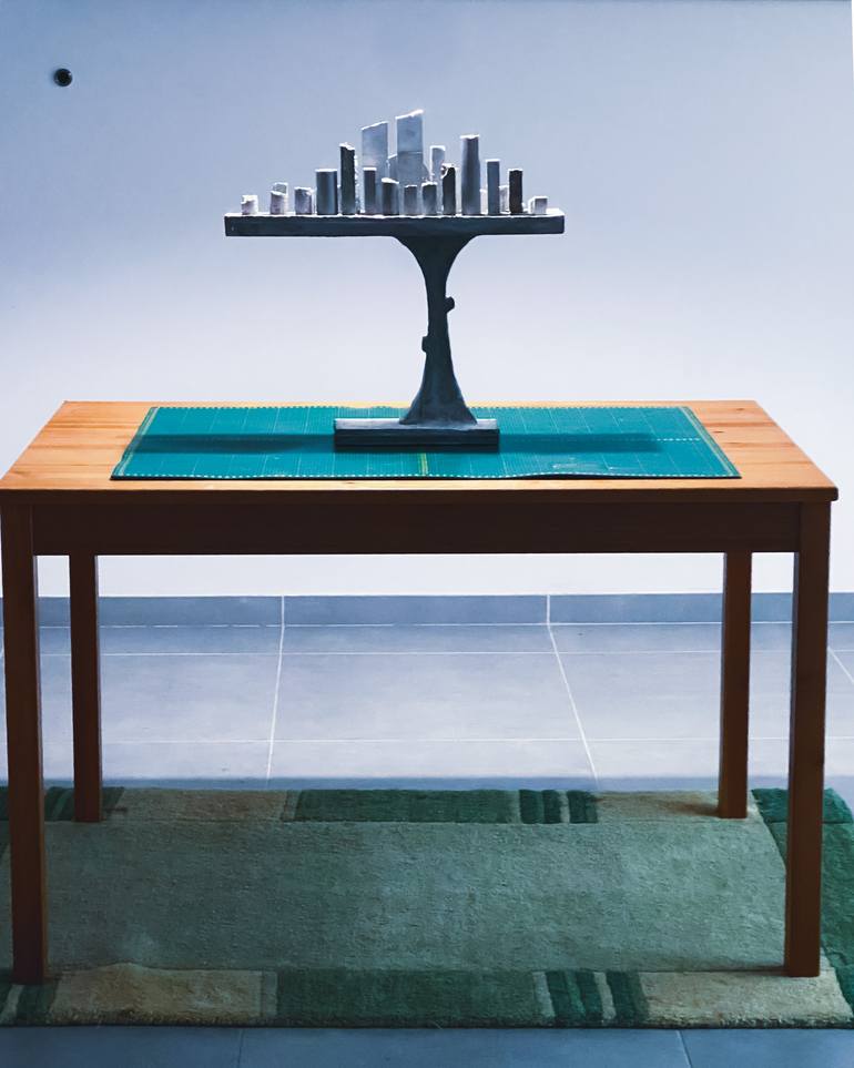 Original Abstract Architecture Sculpture by M Rasheedy