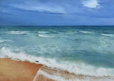Print of Impressionism Seascape Paintings by Thai Pham