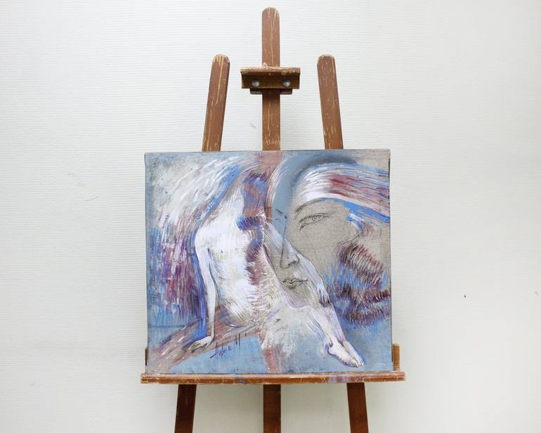 Original Abstract Portrait Painting by Maria Zhivilo