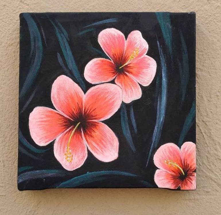 easy flower paintings for beginners